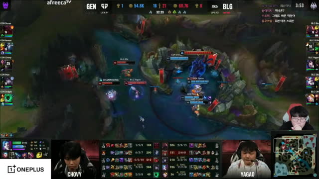 캐치 울챔스 BLG vs GEN MSI2023 코스트리밍 T1 아프리카TV VOD