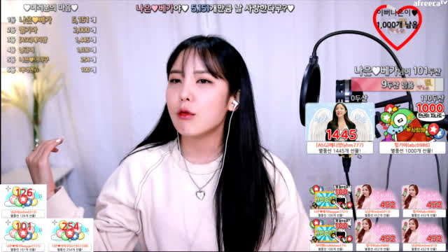 클립 Bj나은이에게 별풍선 1445개 선물 아프리카tv Vod 9488