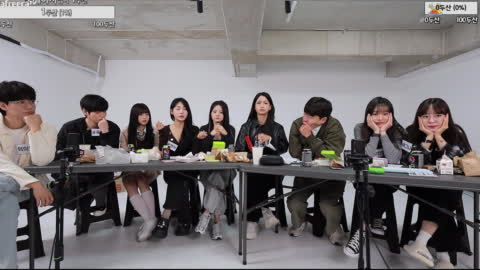[NS]무우 - [클립]수니그룹 감찰회의 중 장난치는 '강민아&amp;배그나'
