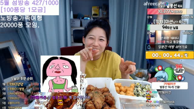 [클립]치킨먹방 아임 엠 케챱 여캠 칵튜브 | SOOP VOD