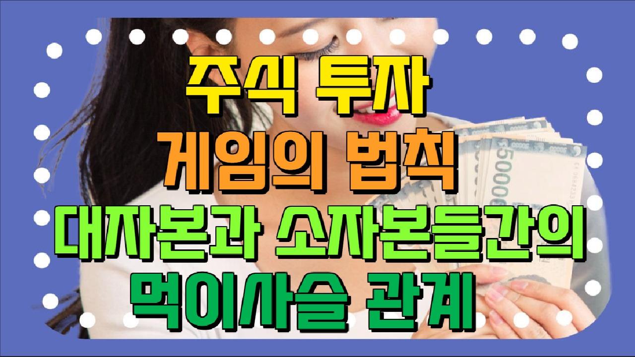 주식투자ㅣ게임의 법칙 17부 주식시장의 슈퍼스타 대자본과 소자본들간의 먹이사슬 관계 | SOOP VOD